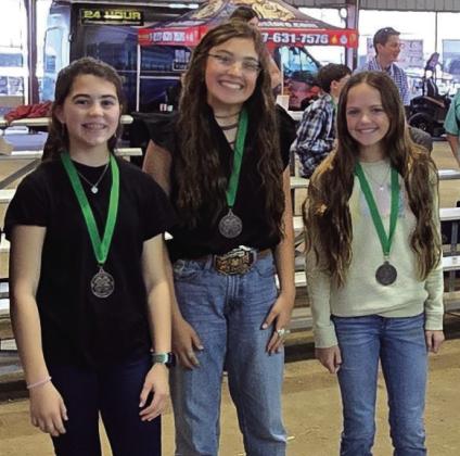 On Thursday, April 10, members of Collingsworth County 4-H traveled to Amarillo for the Working Ranch Cowboy Association (WRCA) Invitational Plant I.D. contest. For this event, all ages compete together, noted Texas A&amp;amp;M AgriLife Extension Service of Collingsworth County Agriculture and Natural Resources Agent Kenny Patterson. The team of Quinn Roberson, left, Brylnn Kemp and Berkeley Ward earned second place. Additionally, Roberson received second-high individual. Collingsworth County AgriLife Extension