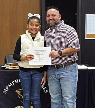 Kambri Casas, fourth grade