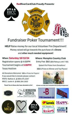 RedRiverCardClub to host poker tournament benefitting MemphisVFD