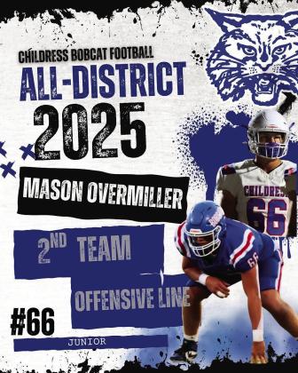 Mason Overmiller, Second Team Offensive Lineman