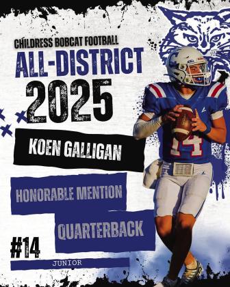 Koen Galligan, Junior, Honorable Mention Quarterback