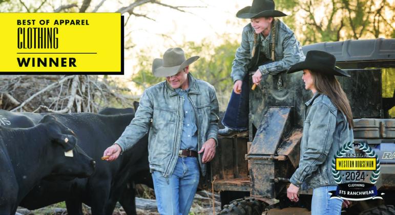 STS Ranchwear wins the 2024 Best of Western Horseman Clothing Award.