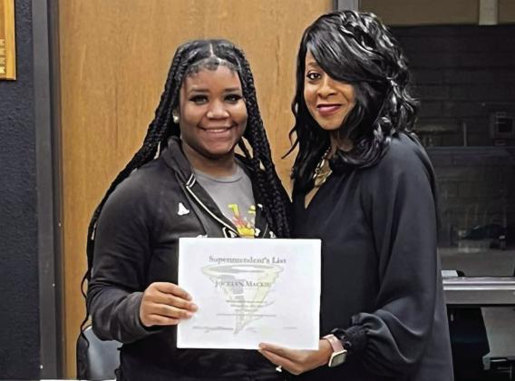 Kalijah Mackie, 12th grade Austin Elementary School, Memphis Middle School and Memphis High School students are recognized by the Memphis Independent School District (ISD) School Board for recently selection to the Superintendent’s List. Not pictured is Ruben Cantu, fifth grade; Joslyn Cobos-Esteban, 10th grade; and Aldo Soto, 11th grade.