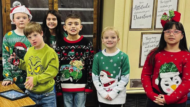 Wellington Elementary Sparklers partake in Ugly Sweater Day