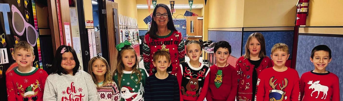 Wellington Elementary Sparklers partake in Ugly Sweater Day