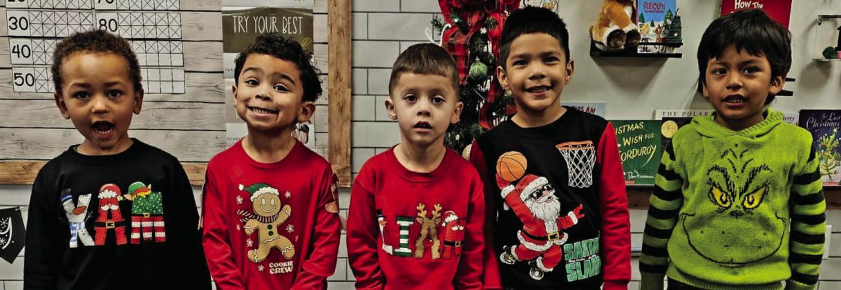Wellington Elementary Sparklers partake in Ugly Sweater Day