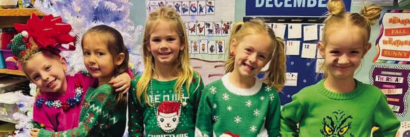 Wellington Elementary Sparklers partake in Ugly Sweater Day