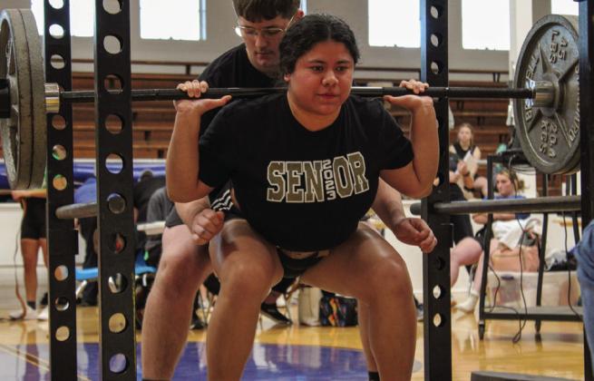 Memphis’ Emili Martinez will compete at the Division 3 State Powerlifting State Championship Wednesday, March 15 in Frisco. The Red River Sun/Elizabeth Tanner