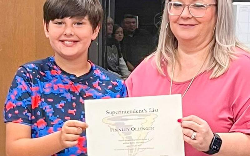 Finnley Ollinger, third grade