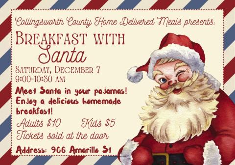 Breakfast with Santa fundraiser slated for Saturday