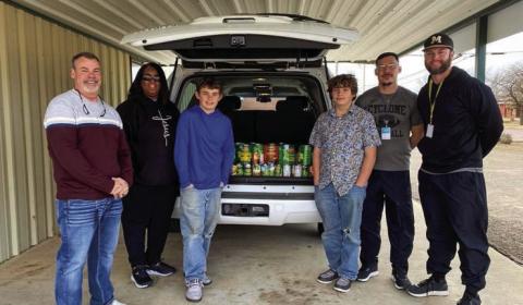 Memphis Middle School canned food drive benefits Hall County Home Delivered Meals