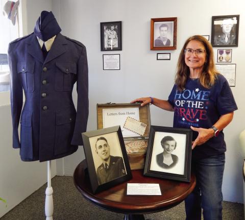 Caldwell exhibits her father’s letters to her mother during the Korean Conflict