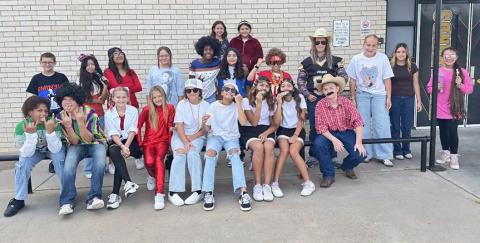 Memphis Middle School students dressed up as celebrities for spirit day last week. MISD PHOTO