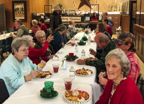 Patrons celebrate the season with Wellington State Bank´s Christmas occasion