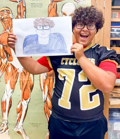 Art students create selfportraits