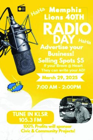 Memphis Lions Club to host 40th Annual Radio Day