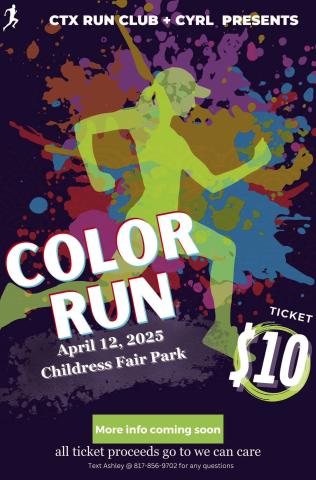 CTX Run Club, CYRL partner for 2025 Childress Color Run