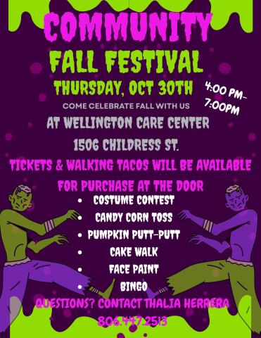 Wellington Care Center creates fall festival fun