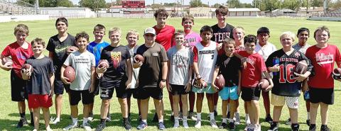 Young Skyrockets learn basic football skills at Wellington