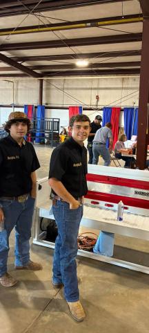 Rustin Murphy and Ricky Murphy placed second in their class at the Tri-State Fair Ag Mechanics Show last week in Amarillo. PHOTO BY PECOS BALLARD