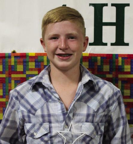 Sterling Bruce receives the Childress County 4-H Silver Star.