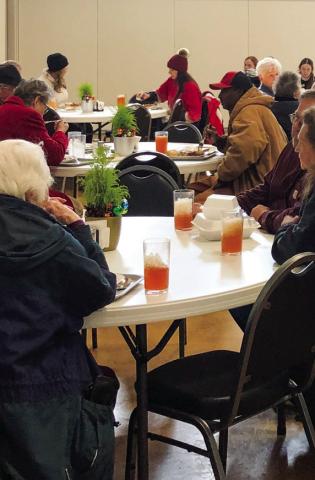 Many seek shelter in Senior Community Café for holiday meal