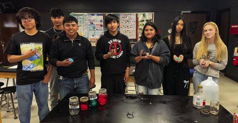 Biology students study osmosis,diffusion