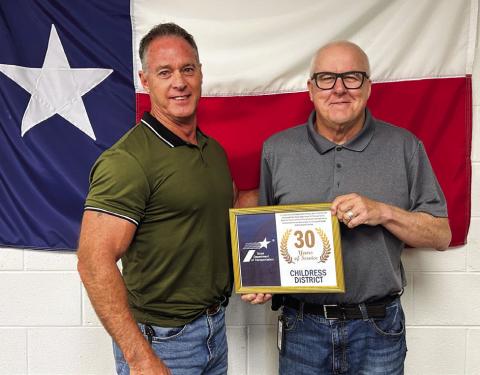 TxDOT Childress District presents service awards
