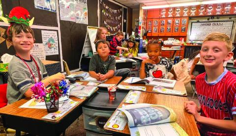 It’s raining, it’s pouring… Mrs. Overmiller’s class is never boring