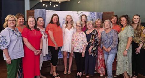 Friends and family gather the afternoon of Saturday, May 3, 2025, to honor Miss Jaylyn Vaughn, bride-elect of Weston Wright, with a wedding shower at the Lewis Building in downtown Wellington. Courtesy Photo