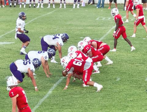 The Wellington Skyrockets fend off the Spearman Lynx in an 18-12 season-opening win Friday, Aug. 28, at Powell Field. INTREPID PHOTO / SHAUNA SALINAS