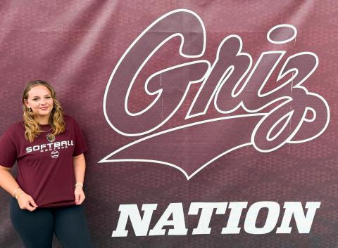 Childress High School’s Ansley Parr announces her commitment to play Division 1 softball at the University of Montana. COURTESY PHOTO