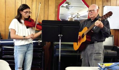 Monson Music’s Sophia Derr performs at Childress Senior Citizens Center