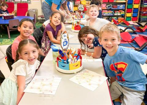 Kindergarten explores shapes