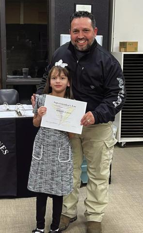 Addison Cantu, third grade