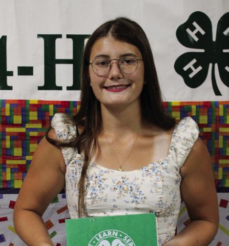 Taylor Wiseman placed second at district in Record Books – Poultry.