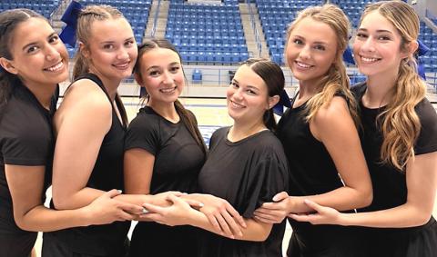 Childress High School Bobcat Cheerleaders this year are Co-Captain Olivia Juardo, Sara Davis, Laney Johnson, Bella Moore, Adlee Lambert, and Co-Captain Harley Carrasco. COURTESY PHOTO / HARLEY CARRASCO
