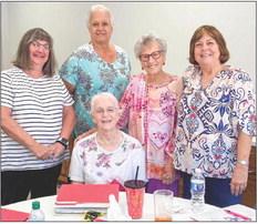 Taught by Laurie McAfee, Program Support Matter of Balance Master Trainer, right, Wellington women attend the recent A Matter of Balance coach training at Wellington Senior Citizens Center. Front row, Barbara Duncan. Back row, from left: Rachel Downing, Debra Belew, Fran Eigenmann, McAfee. Not pictured: Linda Powell. Courtesy Photo