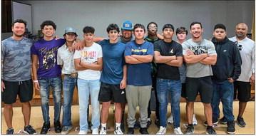 Memphis Cyclone football players, as well as coaches David Jurado, Jared Casas and Clayton Garcia, aid at Snack Pak 4 Kids Memphis’ recent Packing Party in which volunteers, including the Lady Cyclone volleyball team and coaches, Travis Elementary School, Austin Elementary School and Memphis Middle School students and staff and members of the First Baptist Church, packed Snack Paks for 100 local children. Photo Courtesy of Snack Pak 4 Kids Memphis