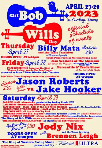 51st Annual Bob Wills Day to begin April 27