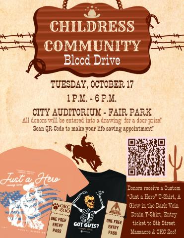 Childress Community Blood Drive thisTuesday
