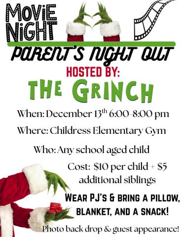 Childress Elementary TPO to  host Parents’ Night Out