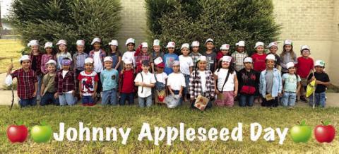 First grade sparklers explore Johnny Appleseed