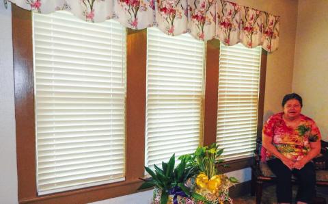 White shares her home window décor