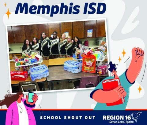 Region 16 shouts out Memphis Junior High School cheerleaders