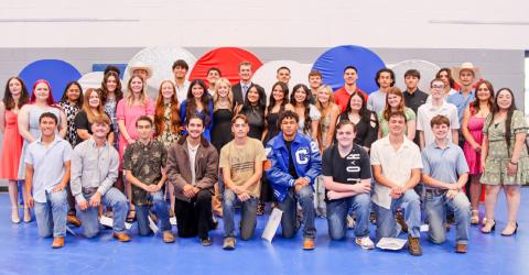 The Childress High School Class (CHS) of 2026 receives $725,195.17 in scholarships, announced during the CHS Senior Class Awards and Scholarships Assembly Thursday, May 21 in the CHS gymnasium. CHILDRESS HIGH SCHOOL YEARBOOK