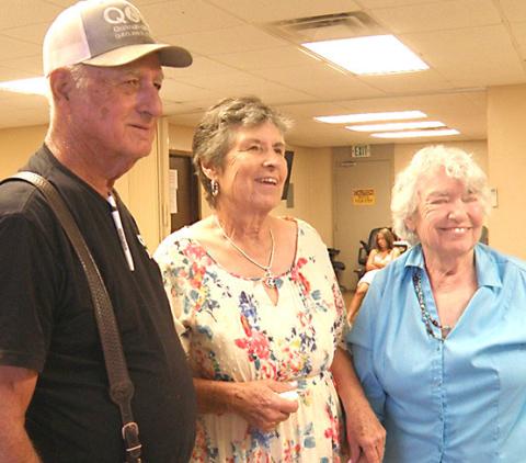 Lila Holman Hoobler, center, joins the Holman Octogenarian Club, with Robert Holman, 83, and Grace Holman, 84. COURTESY PHOTO/SUZANNE OVERTON
