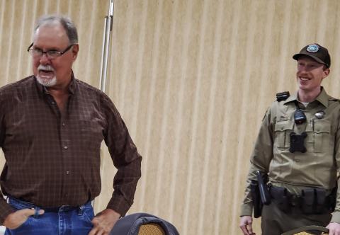 Hall County Game Warden Zack Fisher tests Memphis Lions