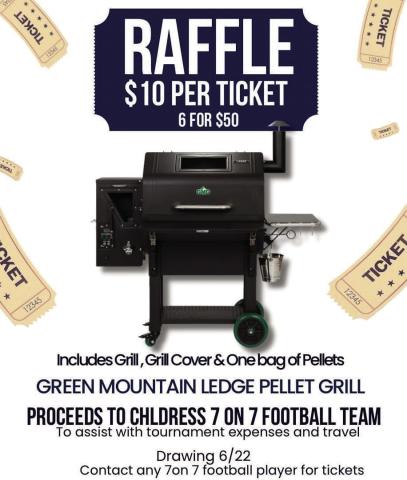 Childress 7-on-7 team selling raffle tickets