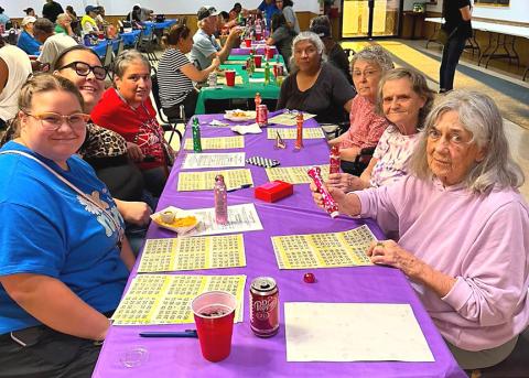 Wellington Care Center residents and staff boarded the van for a recent field trip to the Veterans of Foreign Wars (VFW) Bingo night in Altus, Okla. All reported a good time as they crossed over into Oklahoma for an evening of entertainment. WELLINGTON CARE CENTER